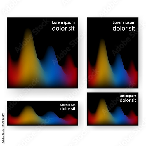 colors wave radiography design for brochure templates