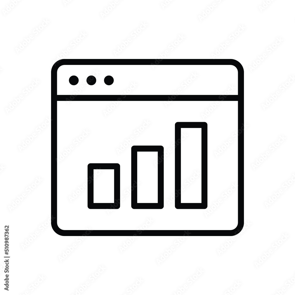 Web analytics icon vector graphic illustration Web analytics icon vector graphic illustration