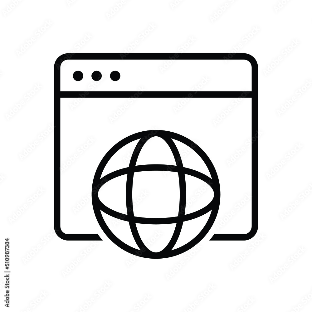Web page icon vector graphic illustration Web page icon vector graphic illustration
