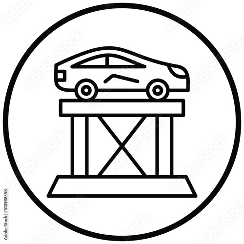 Car Lift Icon Style