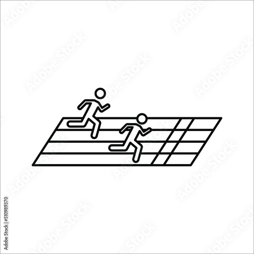 fast run icon. Running track field icon. vector illustration on white background