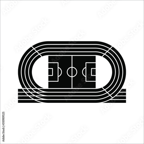 fast run icon. Running track field icon. vector illustration on white background