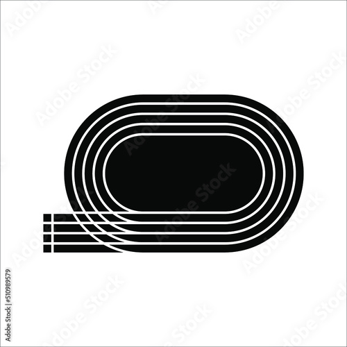 fast run icon. Running track field icon. vector illustration on white background