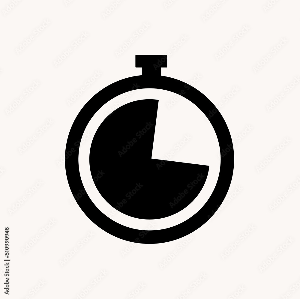 Stop watch icon thin line for web and mobile, modern minimalistic flat design. Vector dark grey icon on light grey background. Stop watch icon thin line for web and mobile, modern minimalistic flat design. Vector dark grey icon on light grey background.