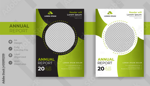 Business annual report brochure flyer design template vector, presentation book cover templates editable in A4 size
