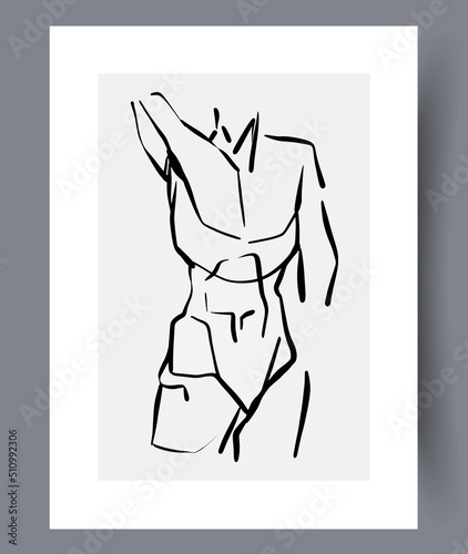 Abstract modern printable art wall banners or posters for interior design. Minimalistic neutral modern artworks for print. Vector illustration. 