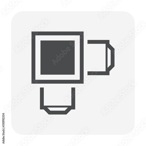 Precast concrete manhole product and sewer pipe vector icon for access to cleaning by construction, install in stormwater, rainwater, wastewater or sewage drainage system by connect to drain gutter.
