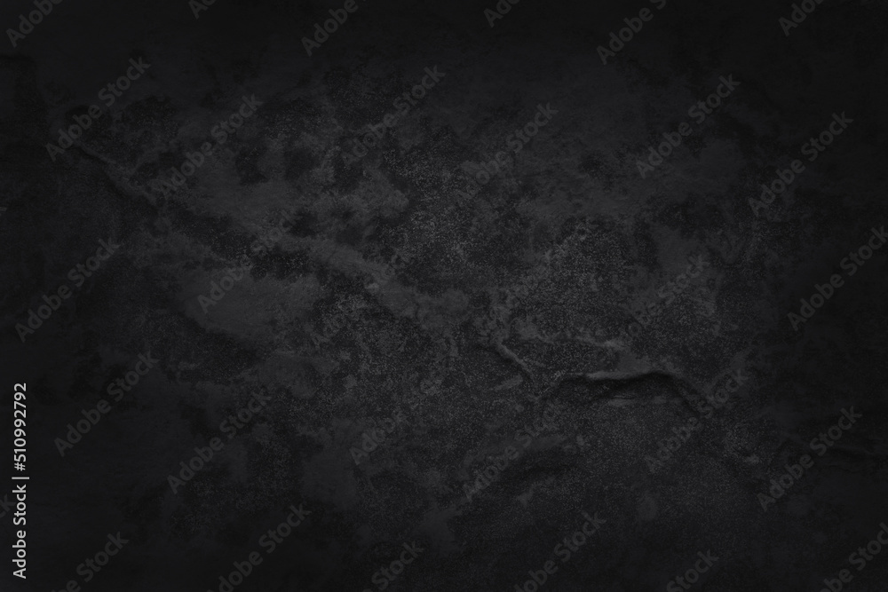 Naklejka premium Dark grey black slate texture in natural pattern with high resolution for background and design art work. Black stone wall.