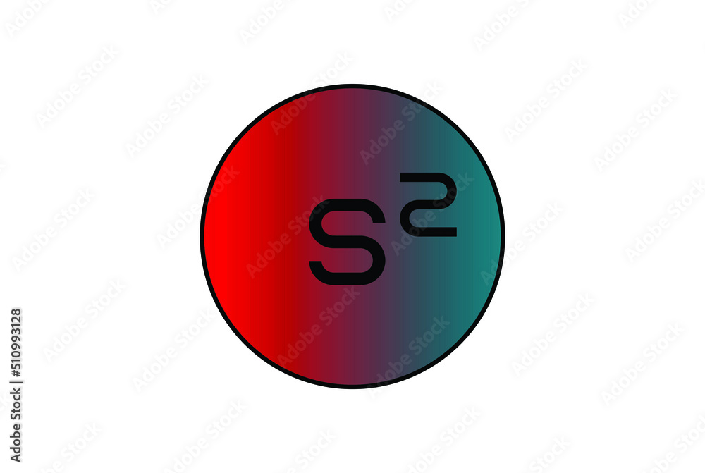 letter S2 logo vector design with circle letter S2 logo vector design with circle