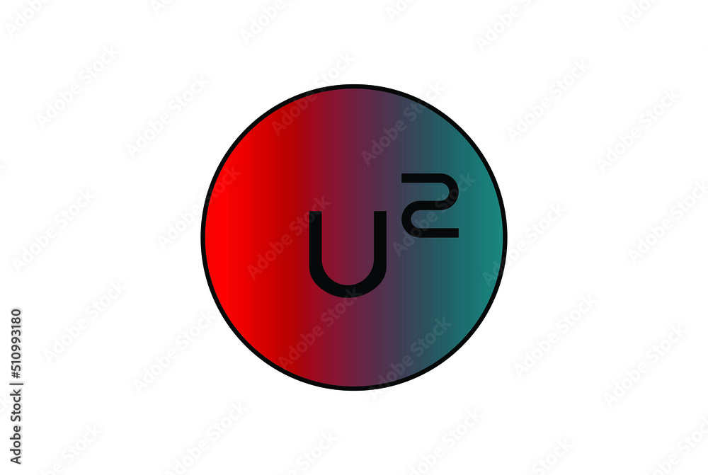 letter U2 logo vector design with circleU letter U2 logo vector design with circleU
