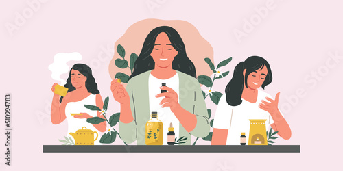 Aromatherapy Flat Illustration