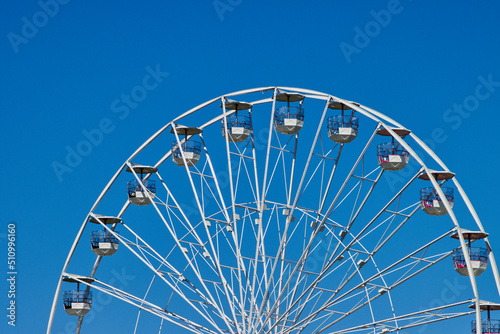 Riesenrad am Strand von Bensersiel in Ostfriesland, Norddeutschland