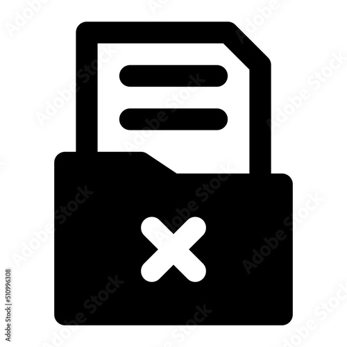 rejection glyph icon