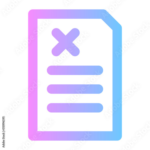 rejected gradient icon