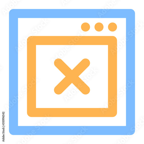 rejection colored line icon