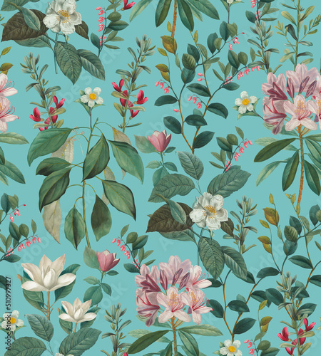 Botanical Elegant Floral Pattern / Beautiful Classic Style Nature Pattern