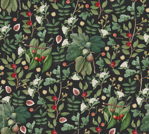 Botanical Elegant Floral Pattern / Beautiful Classic Style Nature Pattern