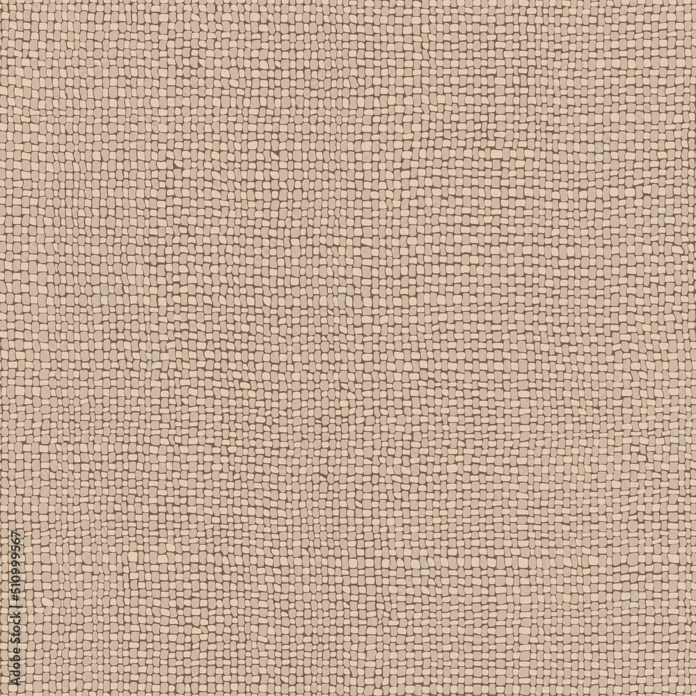Vector woven fabric texture. Seamless pattern of textile weave. Repeating linen or cotton texture in natural brown colors.