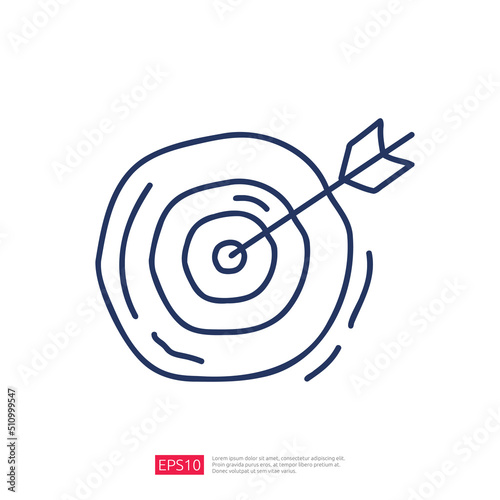 archery business target doodle icon