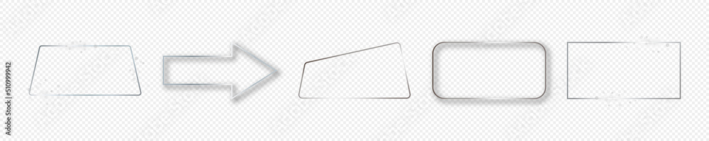 Silver glowing different geometric shape frame Silver glowing different geometric shape frame