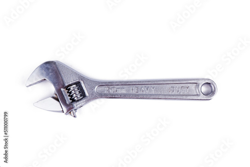 adjustable wrench isolated on white background