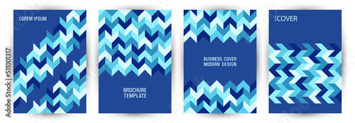Bild auf Leinwand Business publication cover page mokup set graphic design