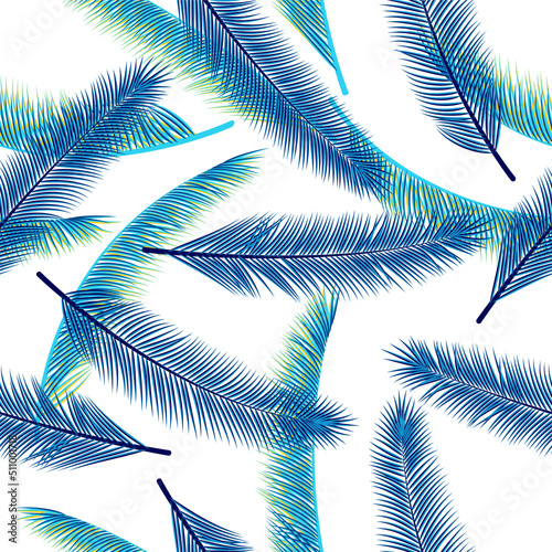 Exotic feather fluff vector pattern. Simple illustration. Tribal boho feather fluff fabric print seamless ornament.
