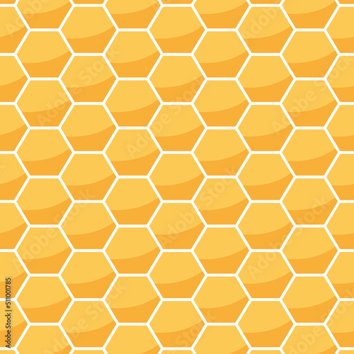Honeycomb cells texture. Vector honey concept background.