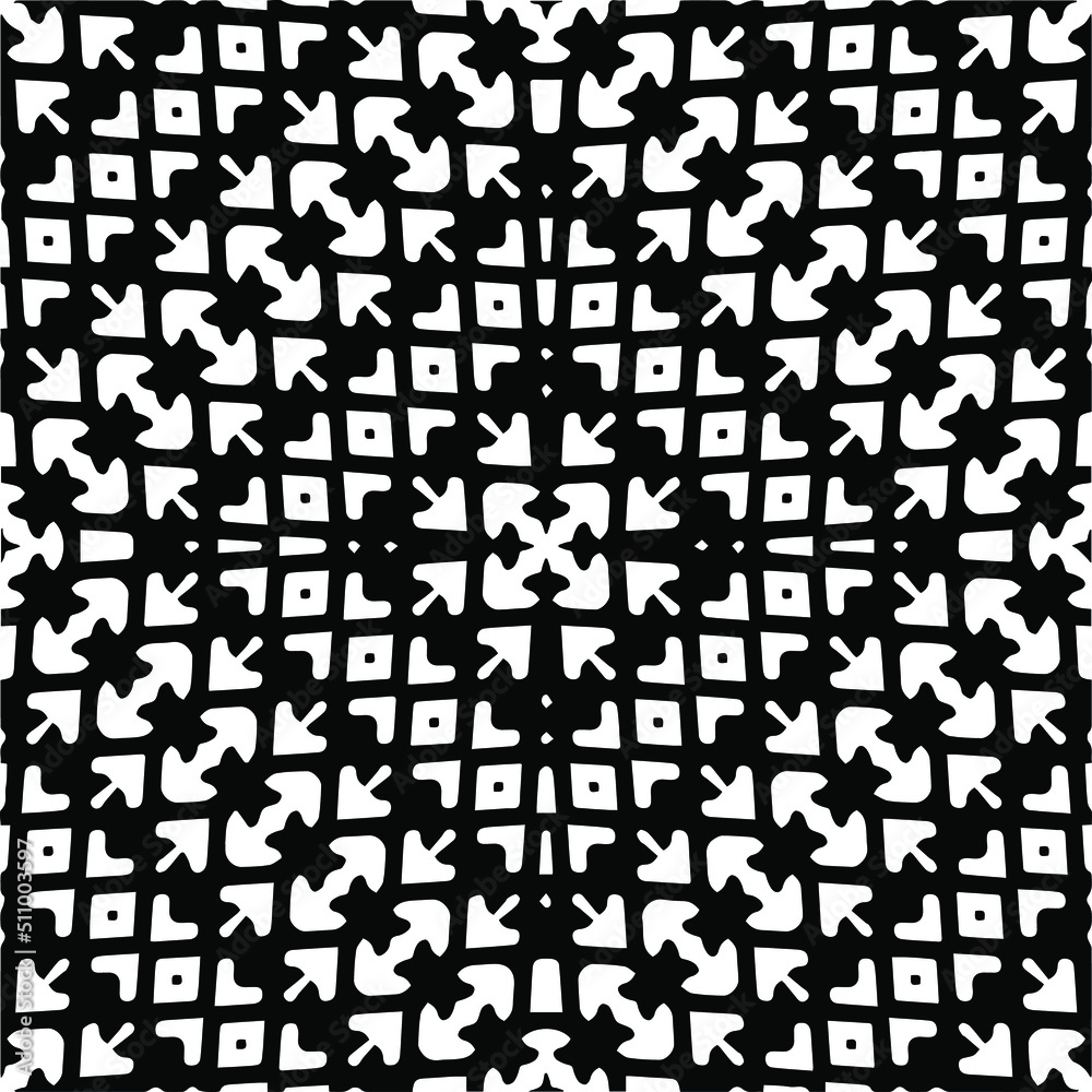 Abstract geometric seamless pattern. Black and white vector background. black mandala. Abstract geometric seamless pattern. Black and white vector background. black mandala.