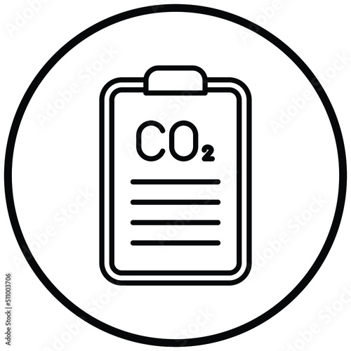 Carbon dioxide Report Icon Style