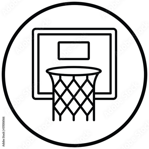 Basketball Hoop Icon Style