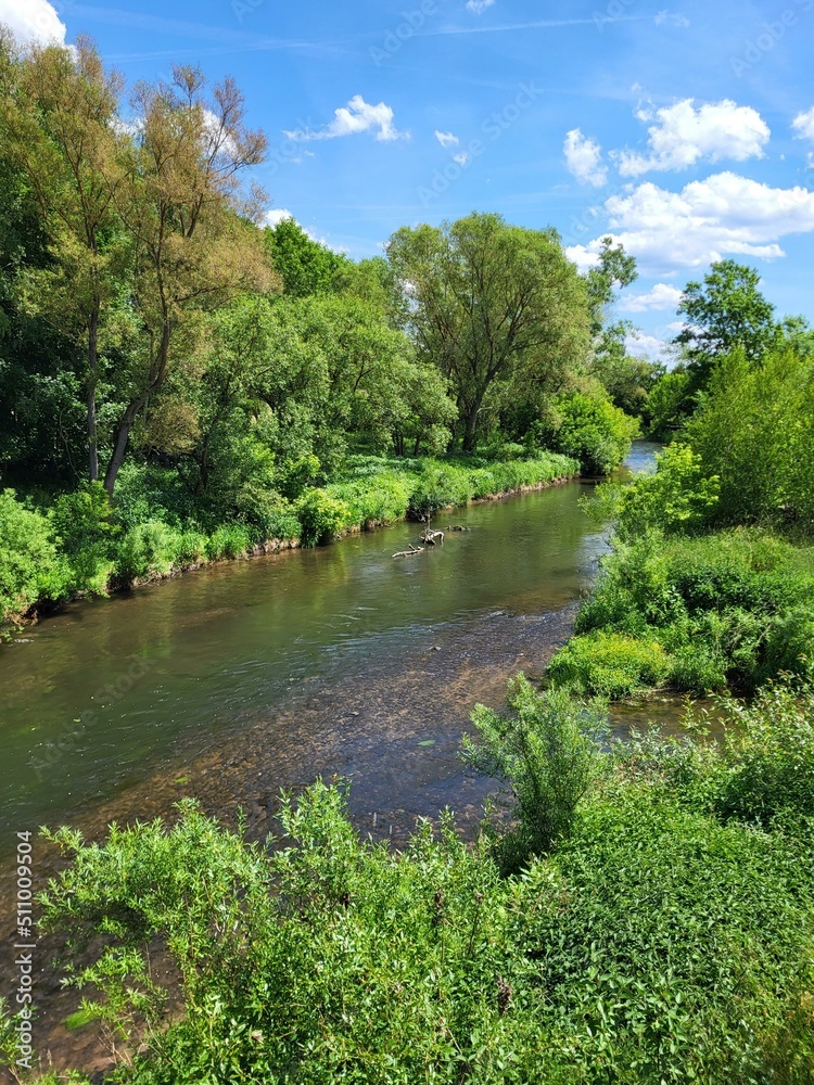 Fototapeta premium Die Werra in Bad Salzungen