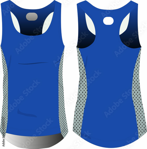 Women's mesh tank top vector file