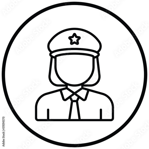 Lady Police Icon Style