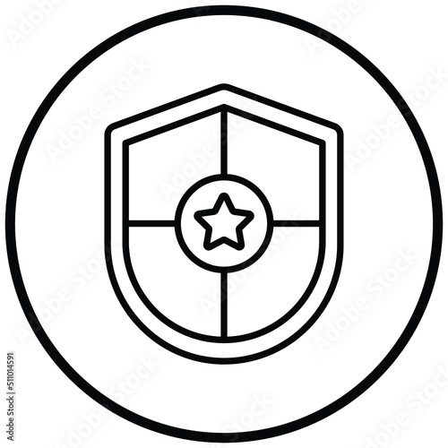 Police Shield Icon Style