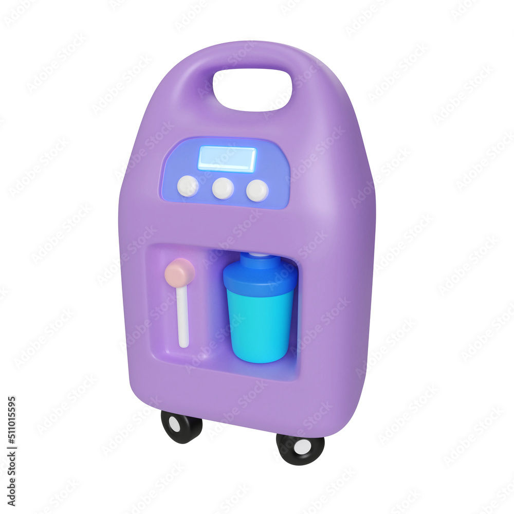 Obraz premium Oxygen Concentrator 3D Illustration Icon
