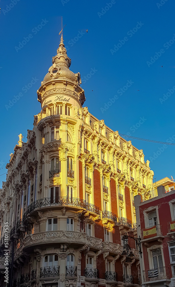 Cartagena, Spain; 002/18/2018: old building of the city of Cartagena