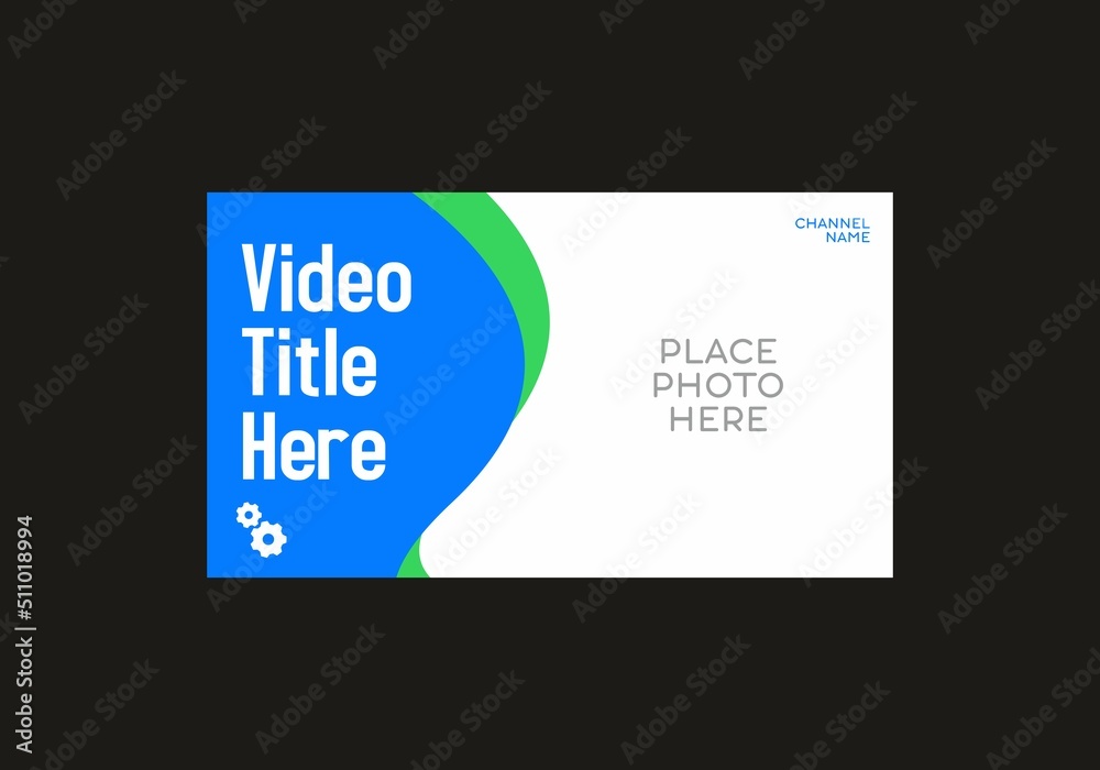 Blue green color of thumbnail design video Blue green color of thumbnail design video