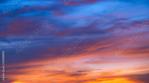 Sky background with the cloud,Nature abstract,sunset colorful purple.