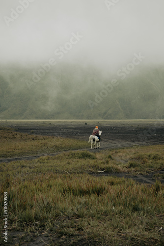 Obraz na płótnie person in the mist w salonie
