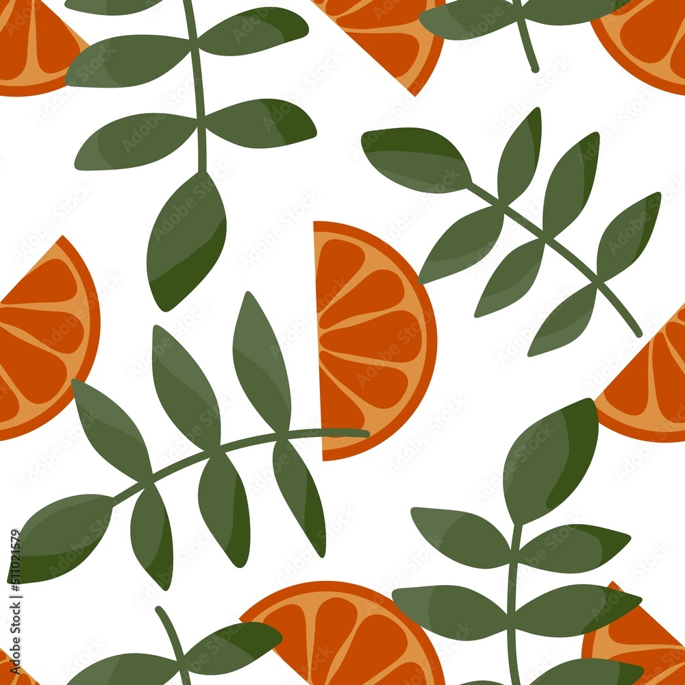 Summer fruit seamless oranges pattern for fabrics and textiles and packaging and linens and kids and wrapping paper Summer fruit seamless oranges pattern for fabrics and textiles and packaging and linens and kids and wrapping paper