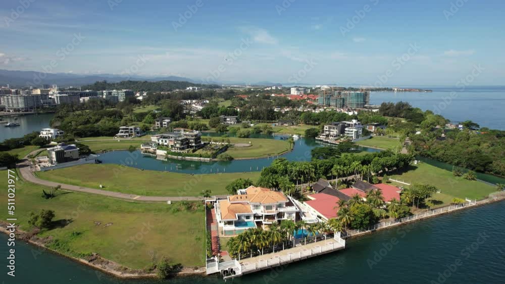 Kota Kinabalu, Sabah Malaysia – June 15, 2022: The Sutera Harbour, Resorts and Marina Bay Kota Kinabalu, Sabah Malaysia – June 15, 2022: The Sutera Harbour, Resorts and Marina Bay