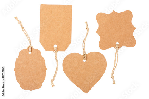 Brown paper label tags