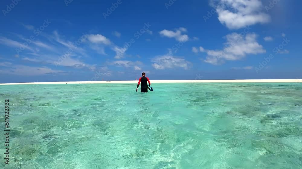 male diver preparing for diving. underwater video. equipment for travel. male diver preparing for diving. underwater video. equipment for travel.