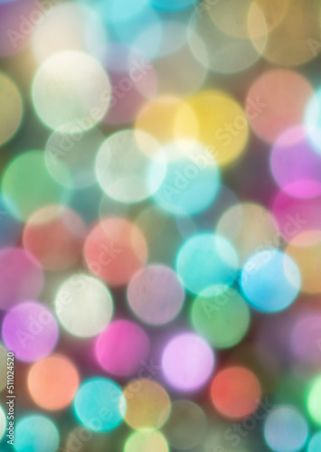 Multicolored festive bokeh as background.