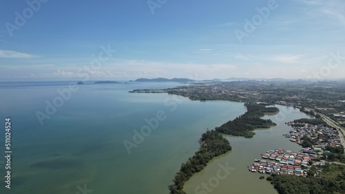 Kota Kinabalu  Sabah Malaysia     June 14  2022  The Waterfront and Esplanade Area of Kota Kinabalu City Centre