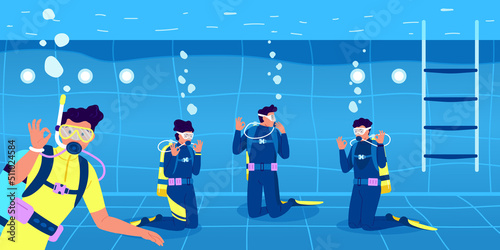 Diving Flat Composition