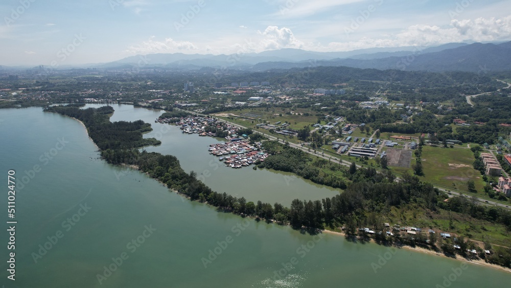 Kota Kinabalu, Sabah Malaysia – June 14, 2022: The Waterfront and Esplanade Area of Kota Kinabalu City Centre Kota Kinabalu, Sabah Malaysia – June 14, 2022: The Waterfront and Esplanade Area of Kota Kinabalu City Centre