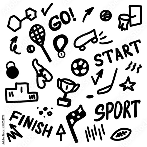set of sport line icons 