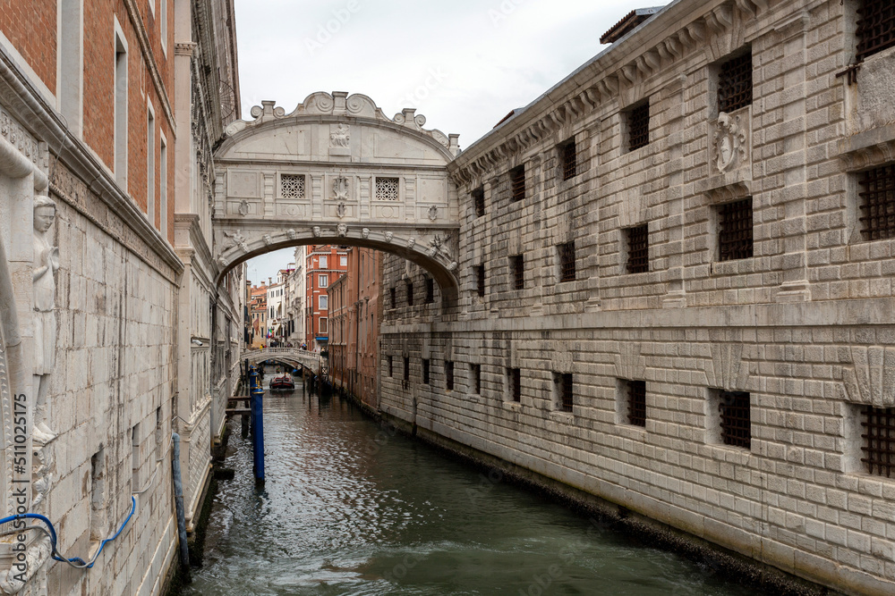 The famous Bridge of Sighs in Venice